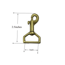 Custom Carabiner metal gancho do cão Swivel Snap Hook (1 * 2.5inches)